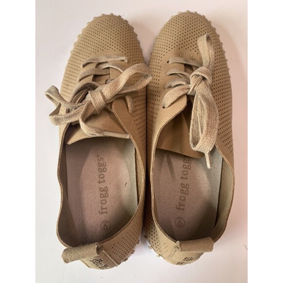 frogg toggs Womens Travelers Lace-up Comfort Shoe Beige Size 9 - Picture 8 of 10